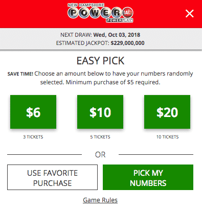NH iLottery quick pick NH iLottery quick pick