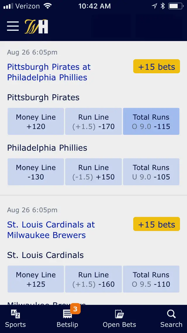 William Hill baseball