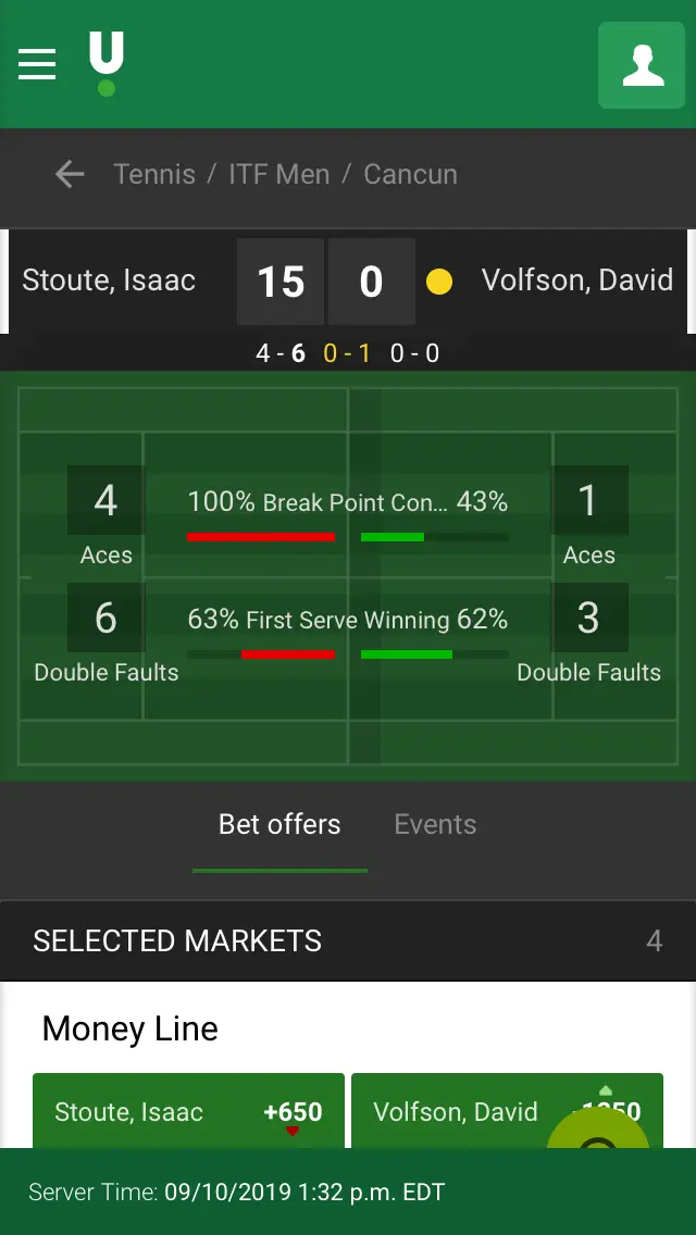 Unibet mobile in play