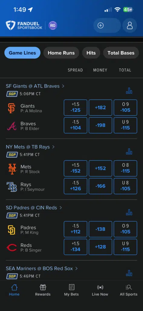 FanDuel Sportsbook app FanDuel Sportsbook app