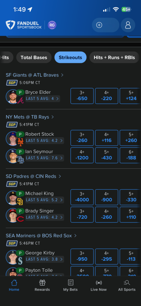 FanDuel mobile betting markets FanDuel mobile betting markets