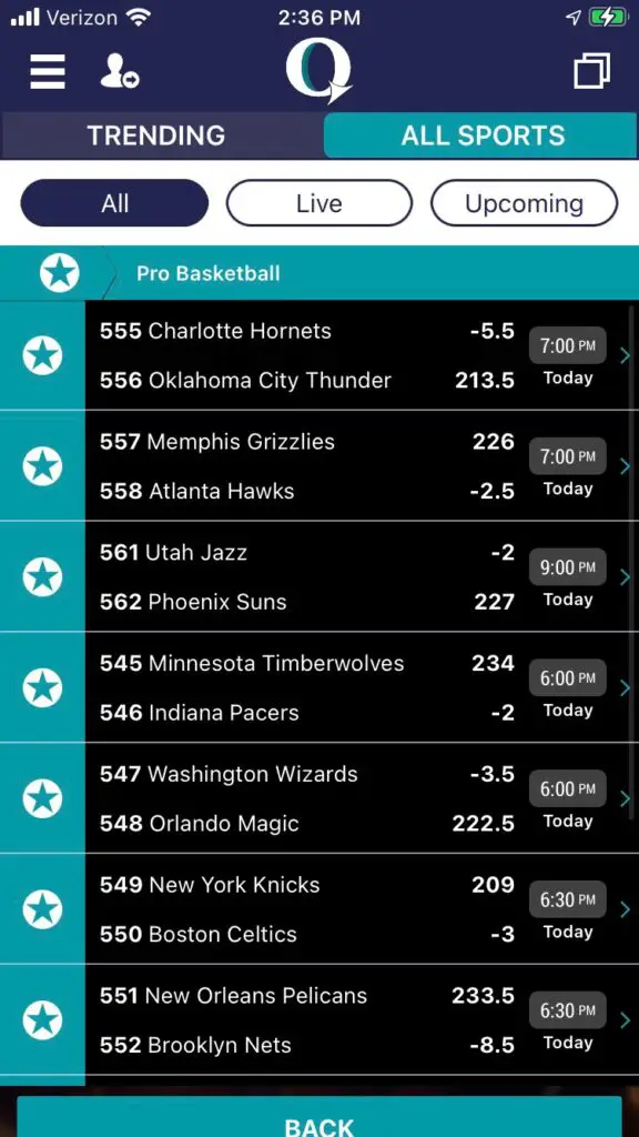 Q Sportsbook app 1