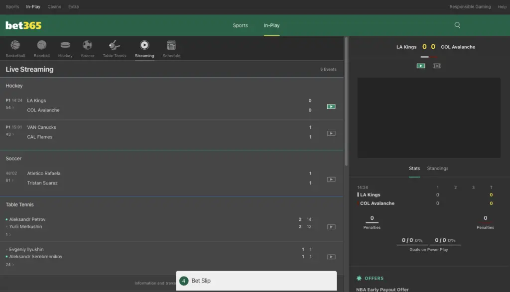 Bet365 streaming video