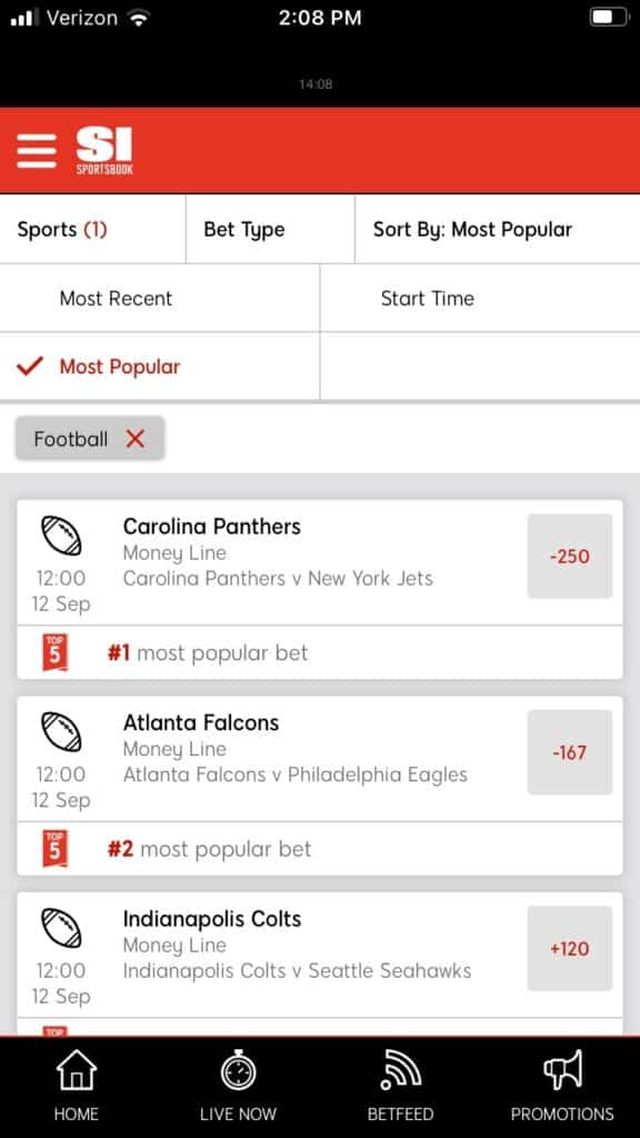 SI Sportsbook app 2