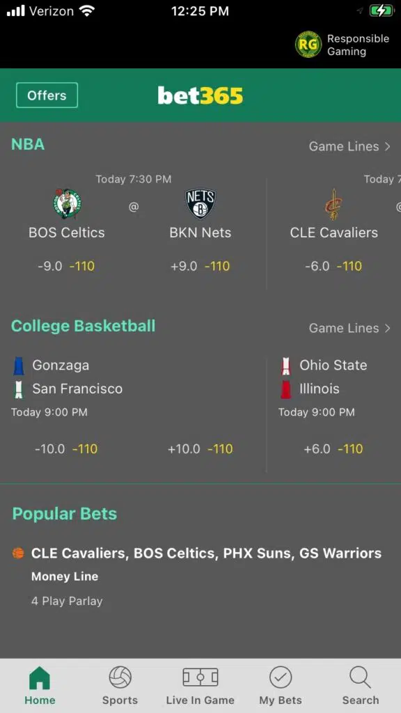 Bet365 mobile app 1