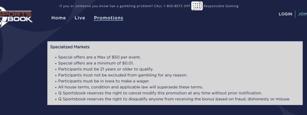 Q Sportsbook Promotions