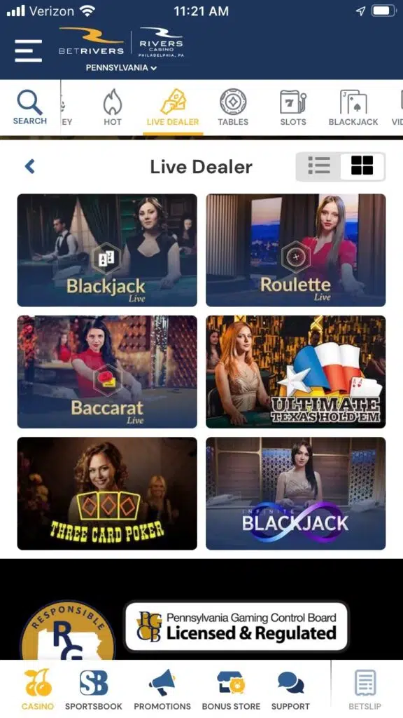 BetRivers Casino app 2