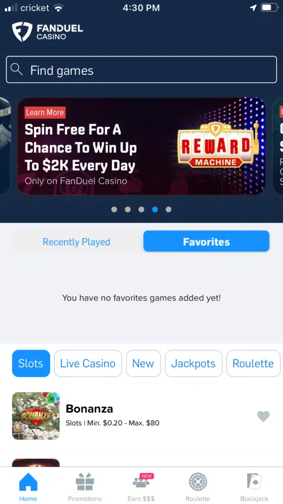 FanDuel Casino app 1