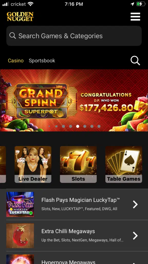 Golden Nugget Casino app 1