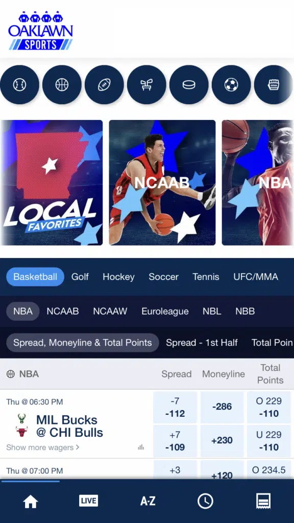 Oaklawn Sports app 1