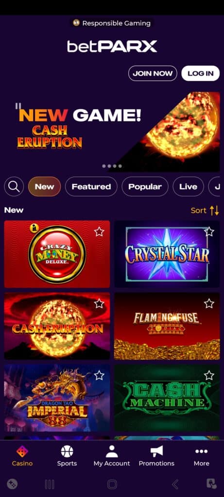 betPARX Casino App