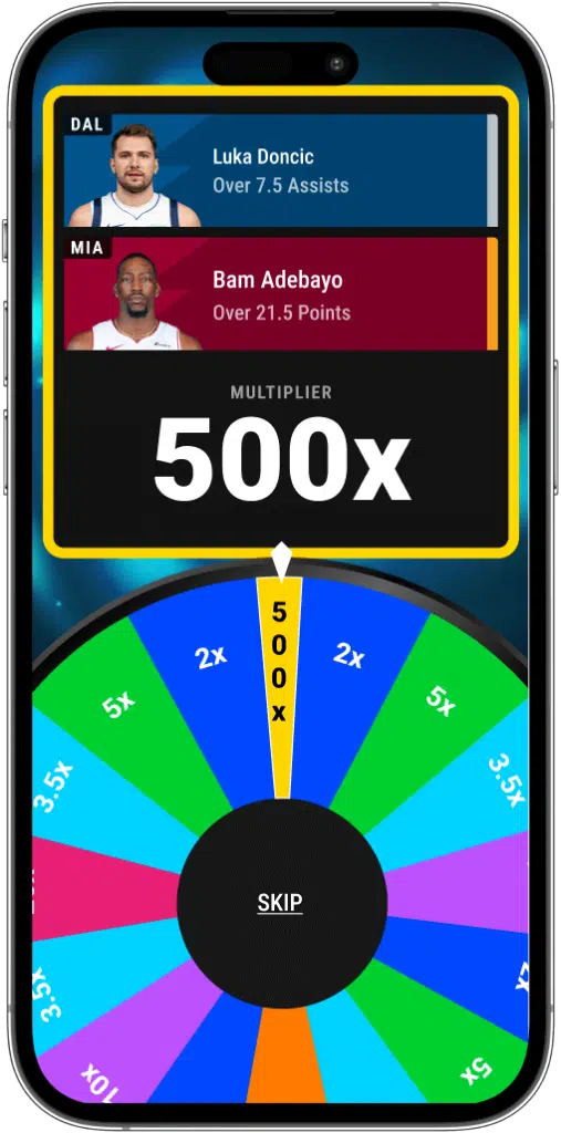 Boom Fantasy Pick & Spin prize wheel