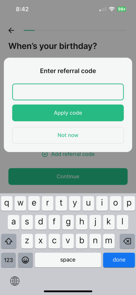 Kalshi referral code field Kalshi referral code field