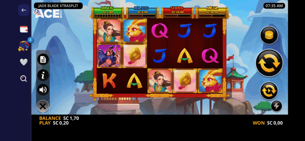 ACE Casino slots mobile