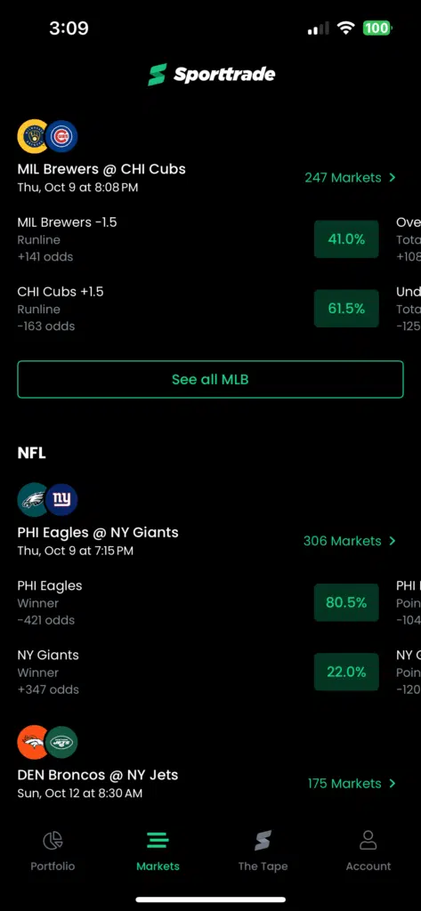 Sporttrade app 1