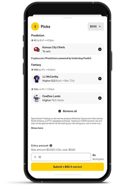 Underdog Predict app