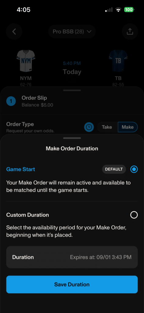 Novig make order