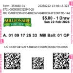 Millionaire for Life ticket Millionaire for Life ticket
