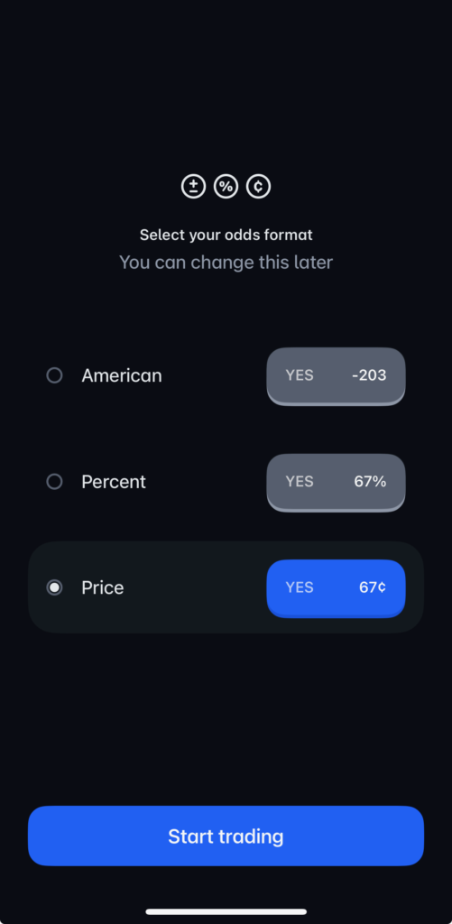 Polymarket US odds prices percentages Polymarket US odds prices percentages