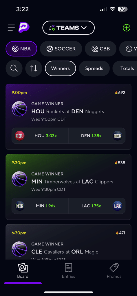 PrizePicks prediction markets app