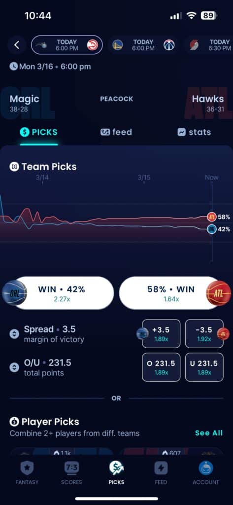 Sleeper sports predictions app