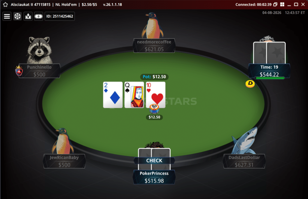 PokerStars FanDuel tables