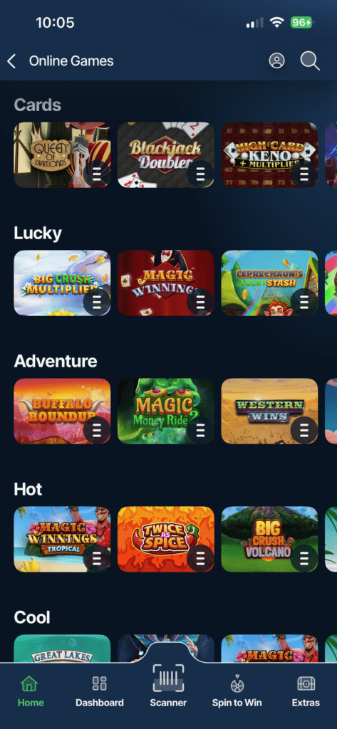Michigan Lottery app online games